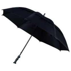 Falcone Storm paraply sort glasfiber ribs og ventilation