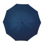Stor klassisk paraply i navy set fra oven