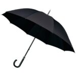 Stor klassisk stormparaply i sort fra siden