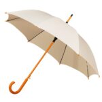 klassisk paraply i offwhite cream set fra siden