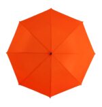 Klassisk paraply i orange set fra oven