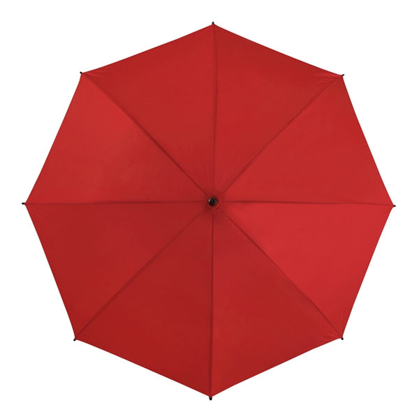 Klassisk paraply i rød set fra oven