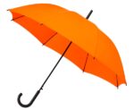 Klassisk paraply i orange set fra siden