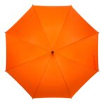 Klassisk paraply i orange set fra toppen