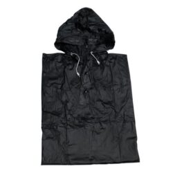 Regnslag i poncho-model i sort