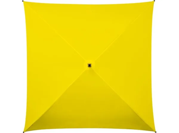 Gul firkantet paraply set oppefra