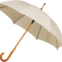 FALCONETTI® Klassisk paraply med træskaft i creme