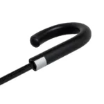 FALCONE Stor klassisk paraply i sort og søv - håndtag