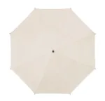 FALCONETTI® Klassisk paraply med træskaft i creme - set oppefra