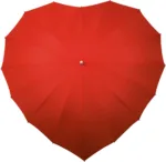 FALCONE Hjerteparaply I rød - set oppefra