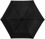 MINIMAX Super letvægt rejse paraply i sort - set oppefra