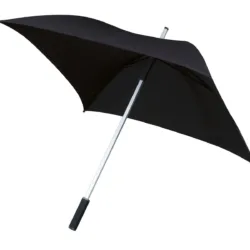FALCONE Stor firkantet paraply i sort