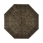 MINIMAX® Taskeparaply med manuel åben funktion i brun og sort leopard mønster - set oppefra